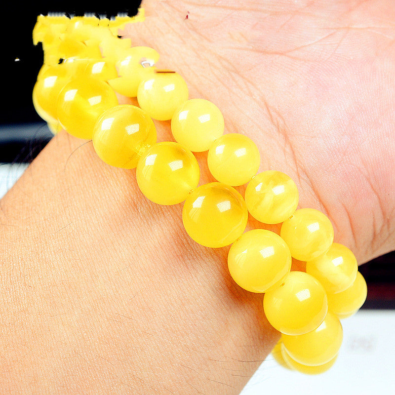 Men's And Women's Russian Chicken Oil Yellow Beeswax Jewelry