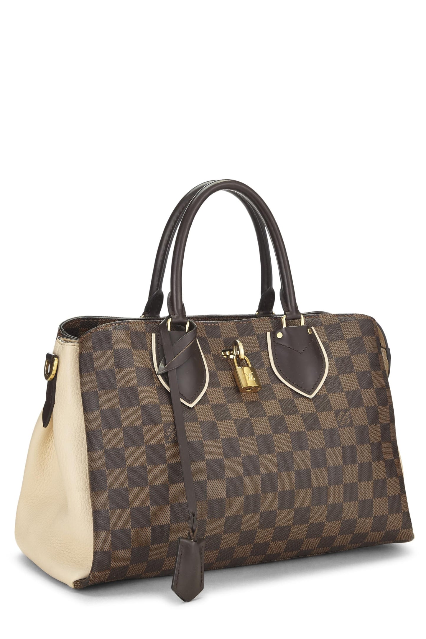 Louis Vuitton, Pre-Loved Cream Damier Ebene Normandy, White