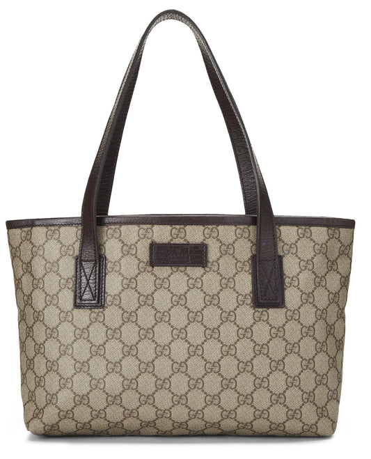 Gucci, Pre-Loved Original GG Supreme Canvas Tote Small, Brown