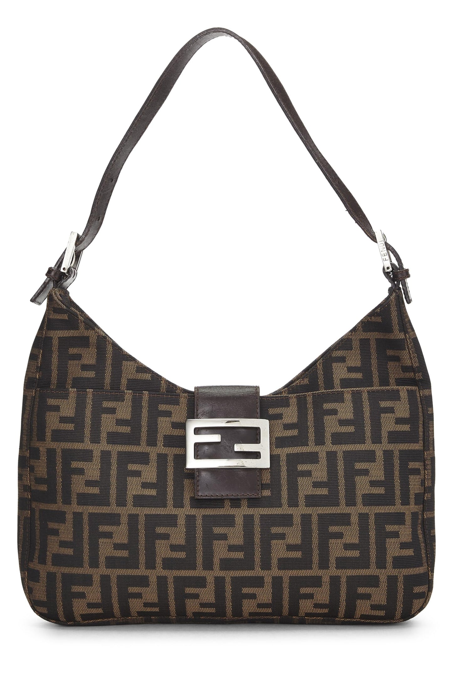 Fendi, Pre-Loved Brown Zucca Canvas Shoulder Bag, Brown