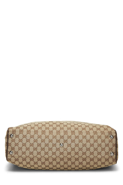 Gucci, sac fourre-tout de poche en toile GG d'origine, grand modèle, marron