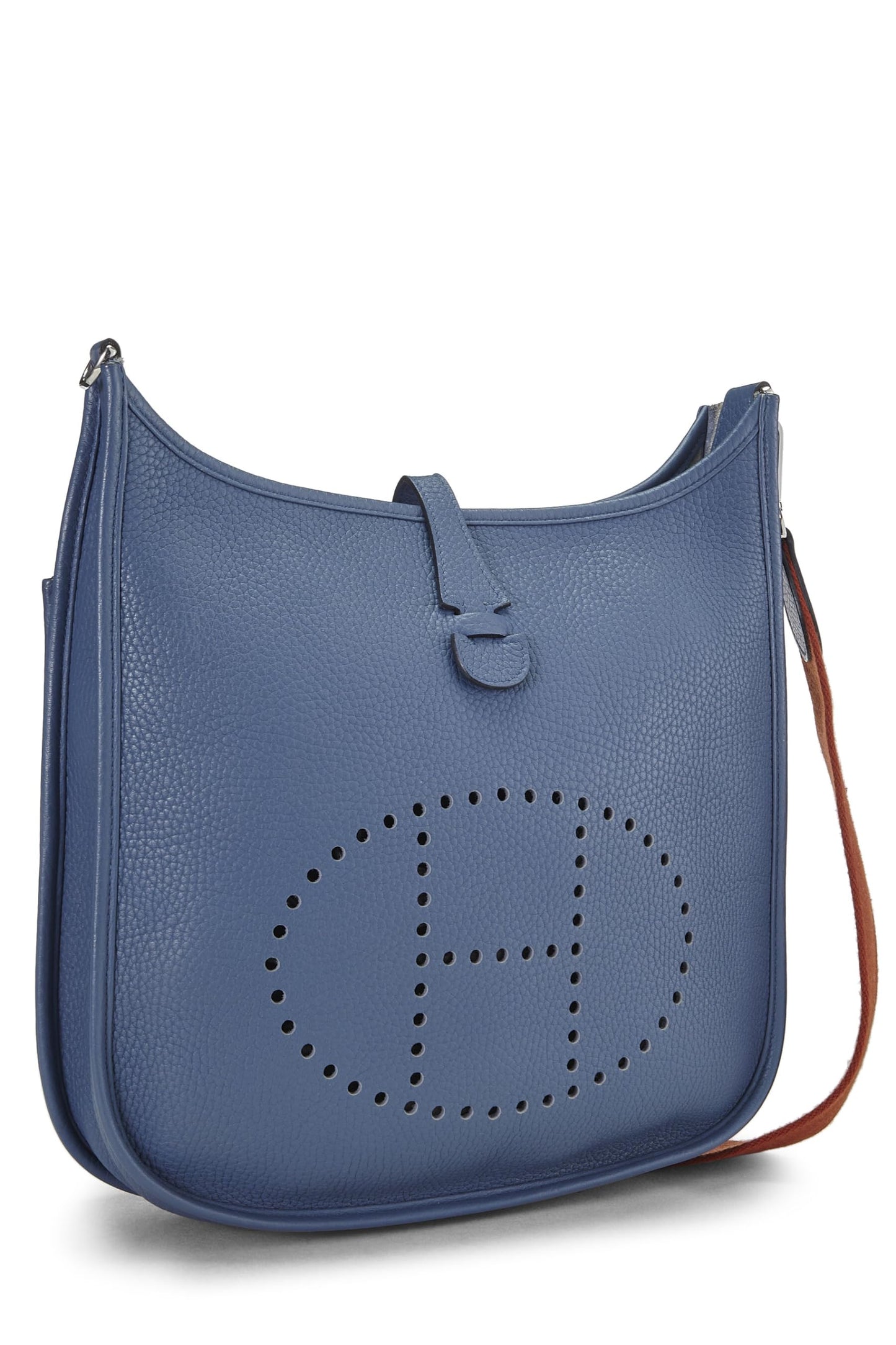 Hermès, Pre-Loved Blue Saphir Clemence Evelyne III Amazone PM, Ágata Azul