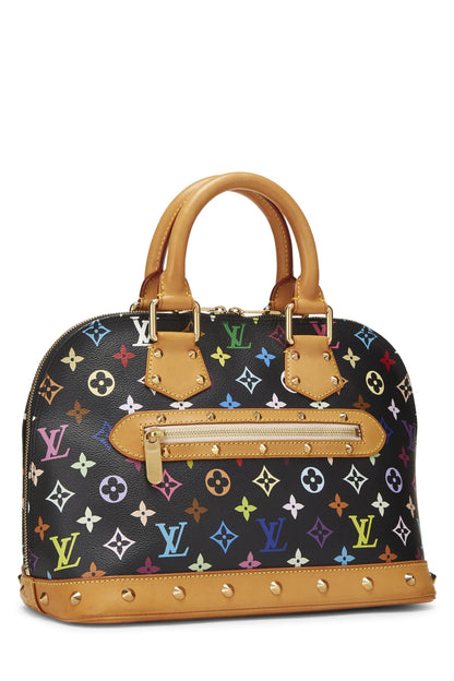 Louis Vuitton, Pre-Loved Takashi Murakami x Louis Vuitton Monograma negro Multicolore Alma PM, Negro