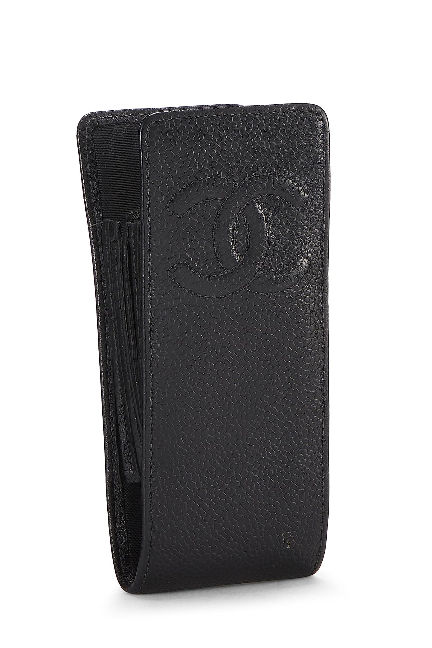 Chanel, Pre-Loved Black Caviar Case, Black