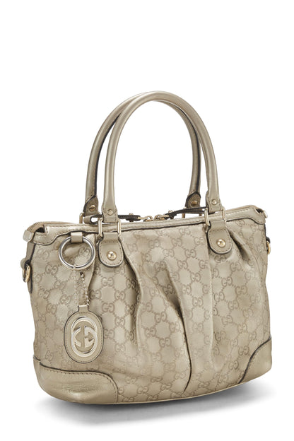 Gucci, sac hobo zippé Guccissima Sukey Large doré d'occasion, doré