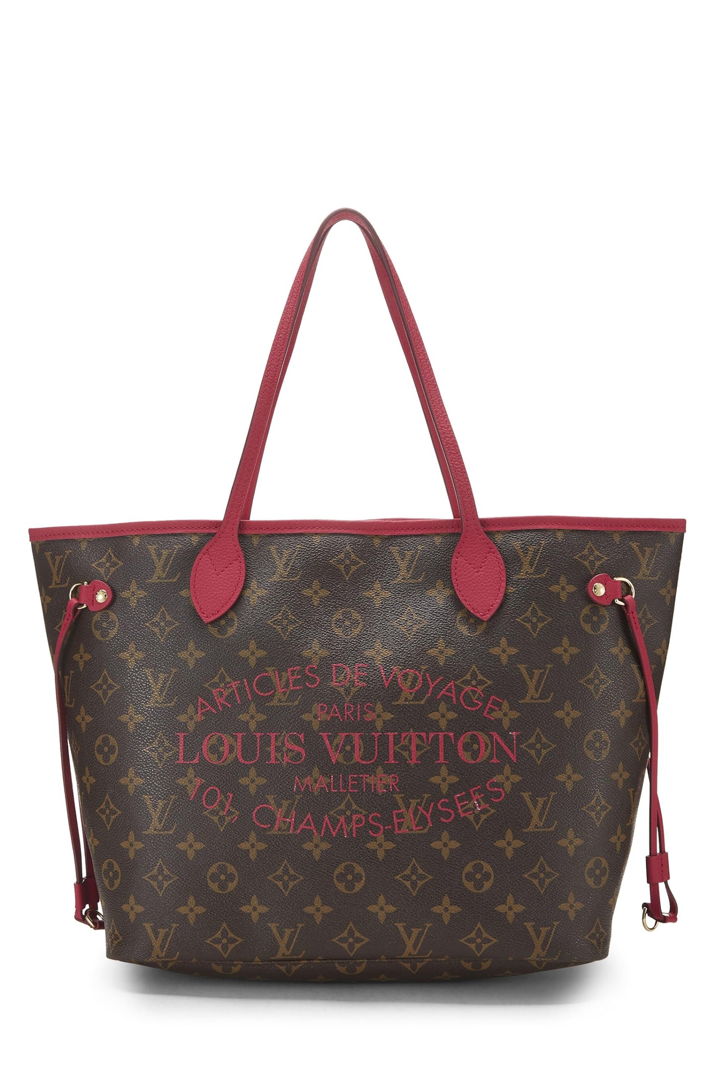 Louis Vuitton, toile monogram rose mauve d'occasion Ikat Flower Neverfull MM, rose