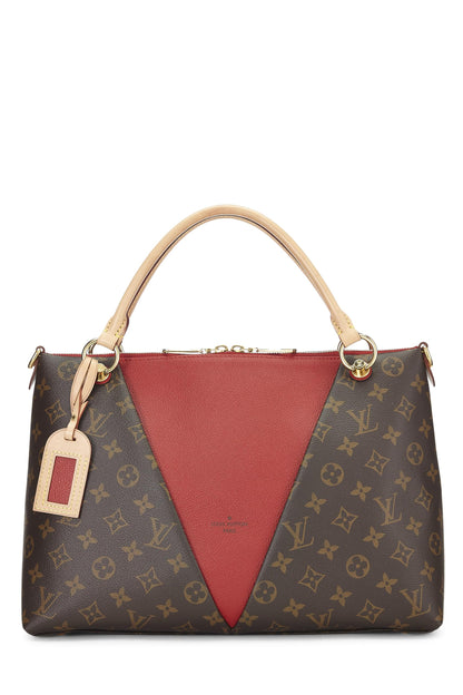 Louis Vuitton, Bolso tote V BB de lona con monograma rojo Pre-Loved, Rojo