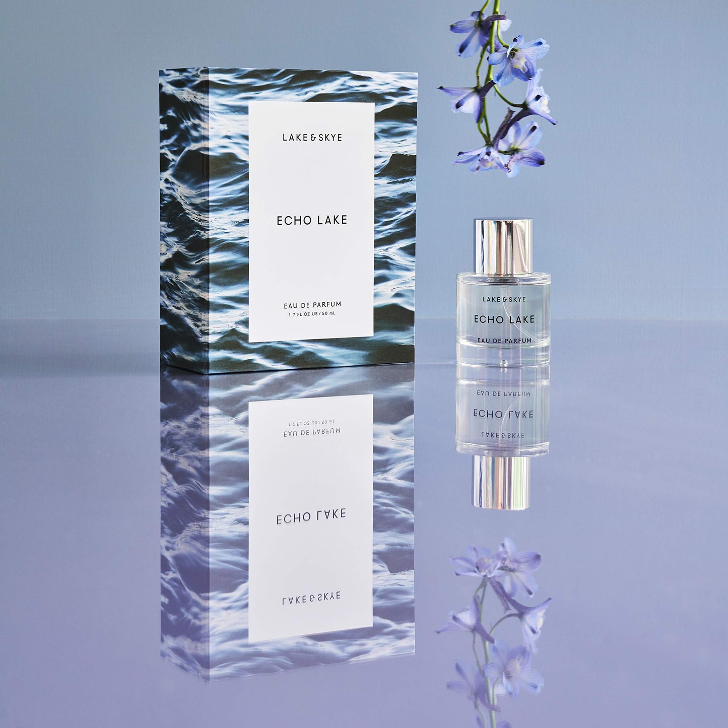 Eau de parfum en vaporisateur Echo Lake de Lake &amp; Skye - Collection de parfums unisexe (1,7 oz 50 ml) - Floral et boisé