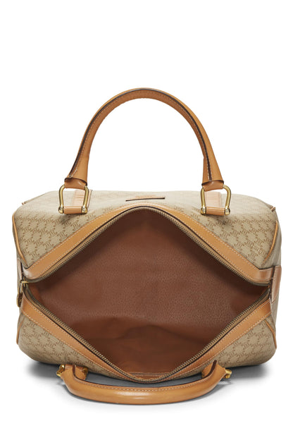 Céline, Pre-Loved Beige Coated Canvas Macadam Handbag, Beige