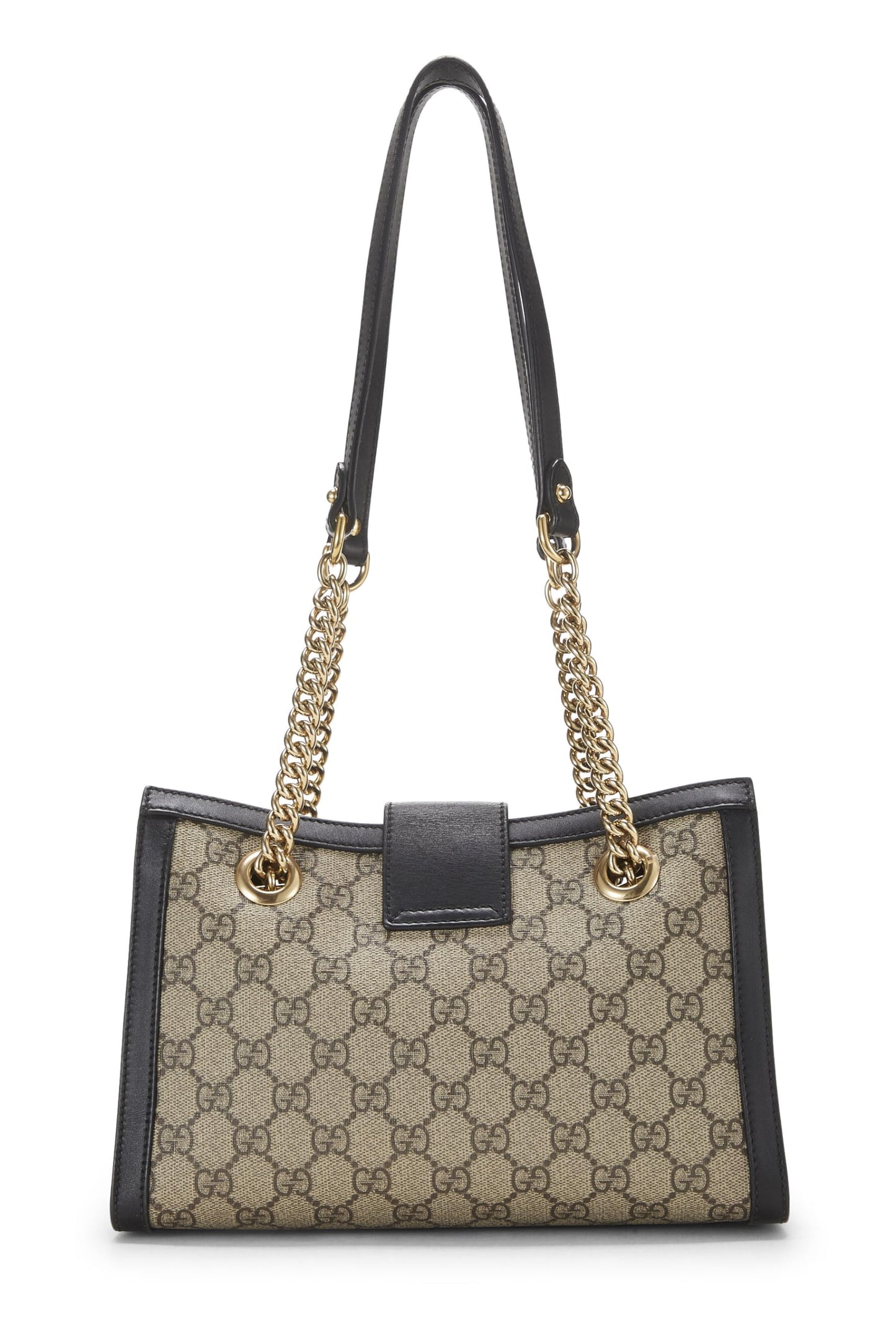 Gucci, Pre-Loved Black GG Supreme Padlock Tote Small, Black