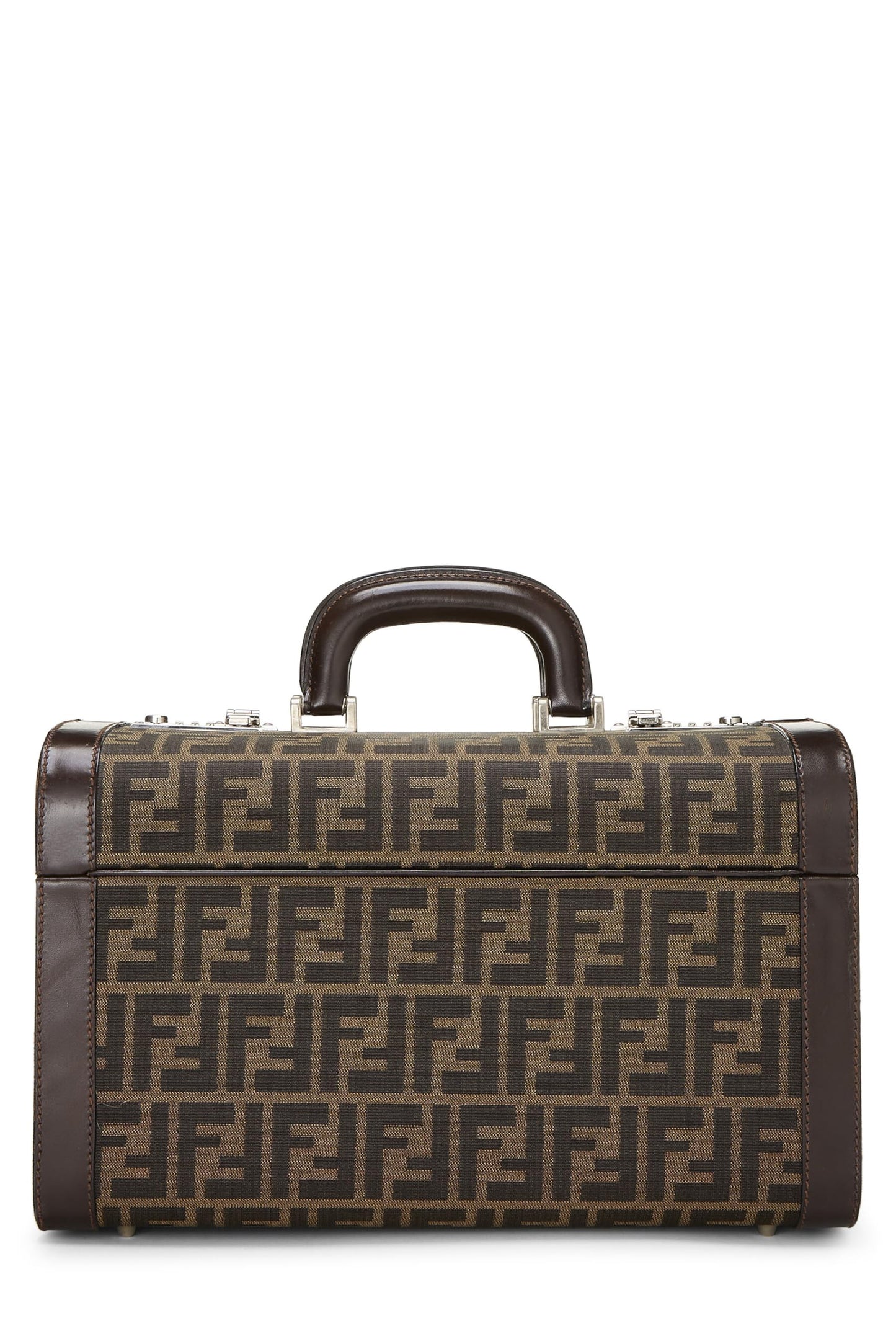 Fendi, Pre-Loved Brown Zucca Canvas Box Vanity, Brown