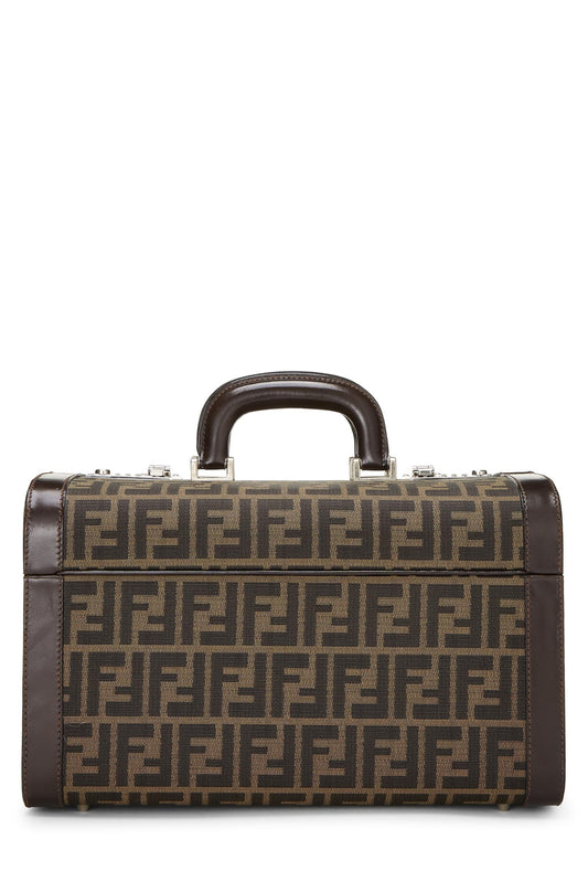 Fendi, vanity en toile marron Zucca d'occasion, marron