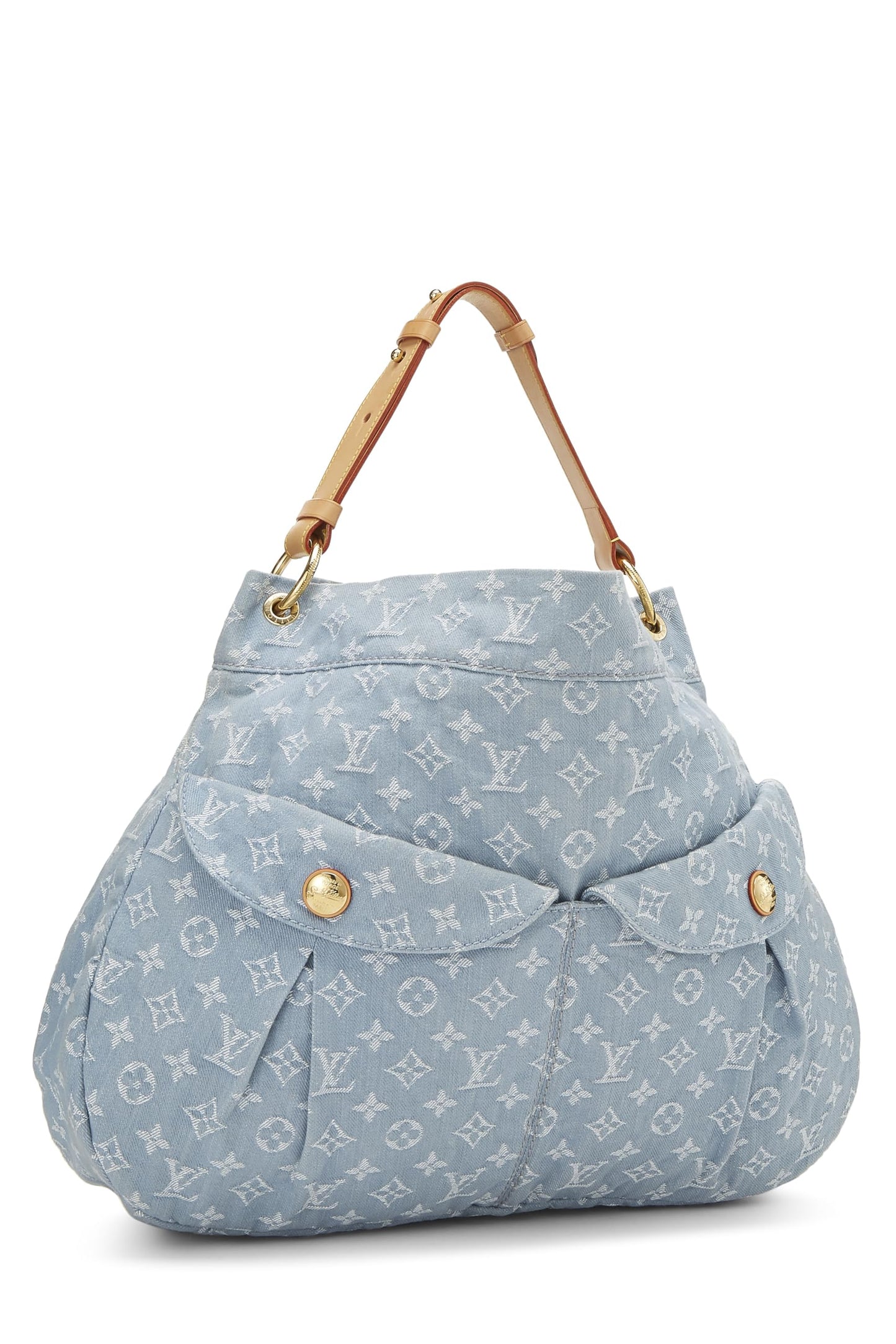 Louis Vuitton, Daily GM en denim bleu monogrammé d'occasion, bleu