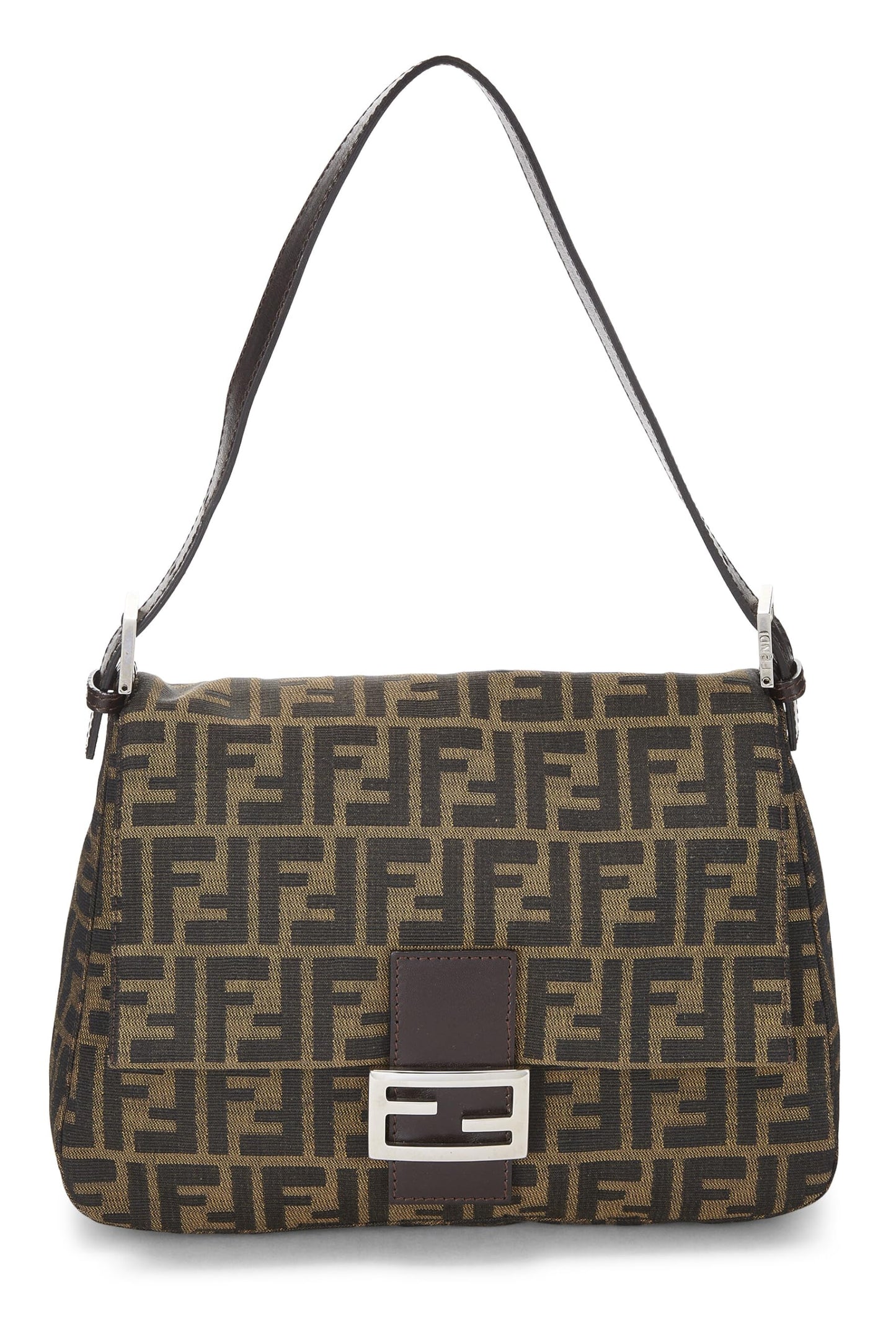 Fendi, Pre-Loved Brown Zucca Canvas Mama, Marrón