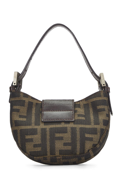 Fendi, Pre-Loved Brown Zucca Canvas Croissant Mini, Brown