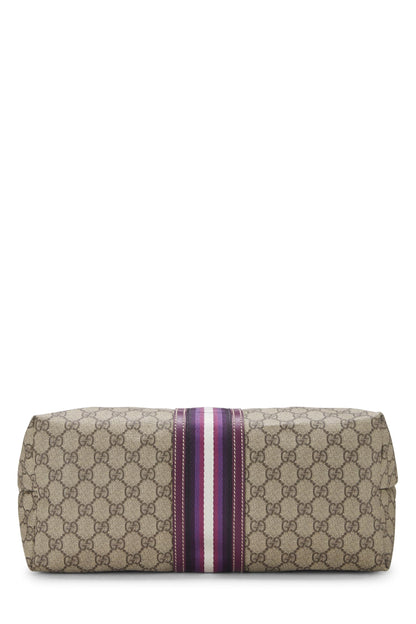 Gucci, sac fourre-tout en toile GG Supreme violet d'occasion, violet