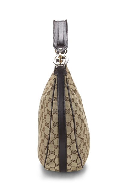 Gucci, sac hobo Twins en toile GG d'origine d'occasion, marron