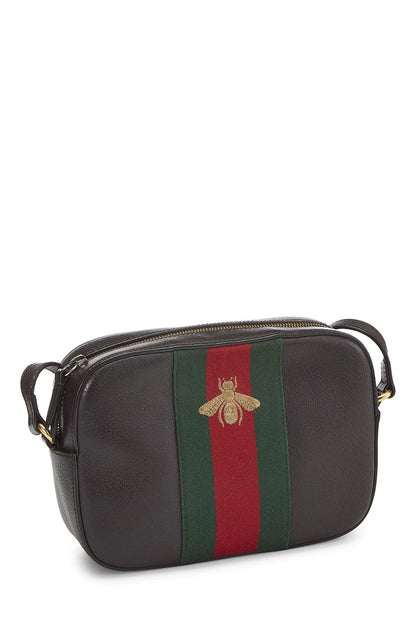 Gucci, sac à bandoulière Webby en cuir noir d'occasion, petit modèle, noir