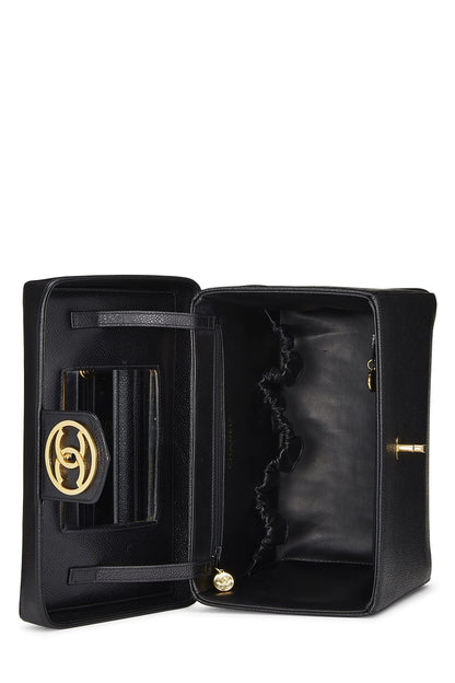 Chanel, Vanity Large Black Caviar d'occasion, noir