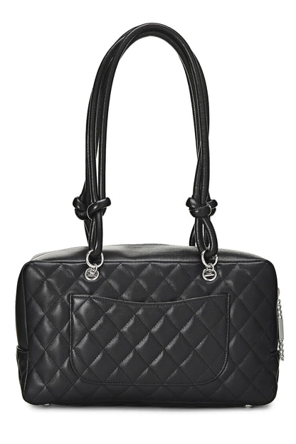 Chanel, Bowler Cambon Ligne en cuir de veau noir d'occasion, noir