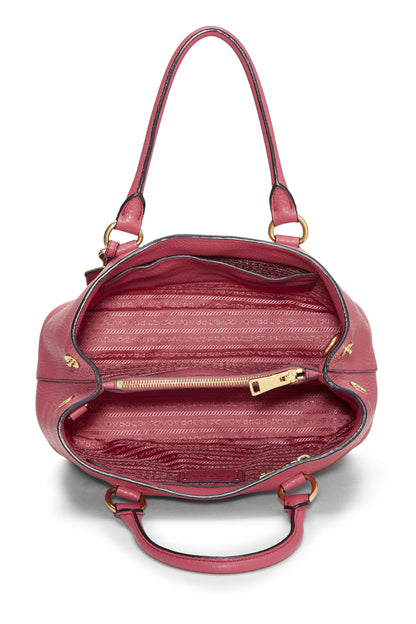 Prada, sac cabas convertible à poignée supérieure Vitello Daino rose d'occasion, rose