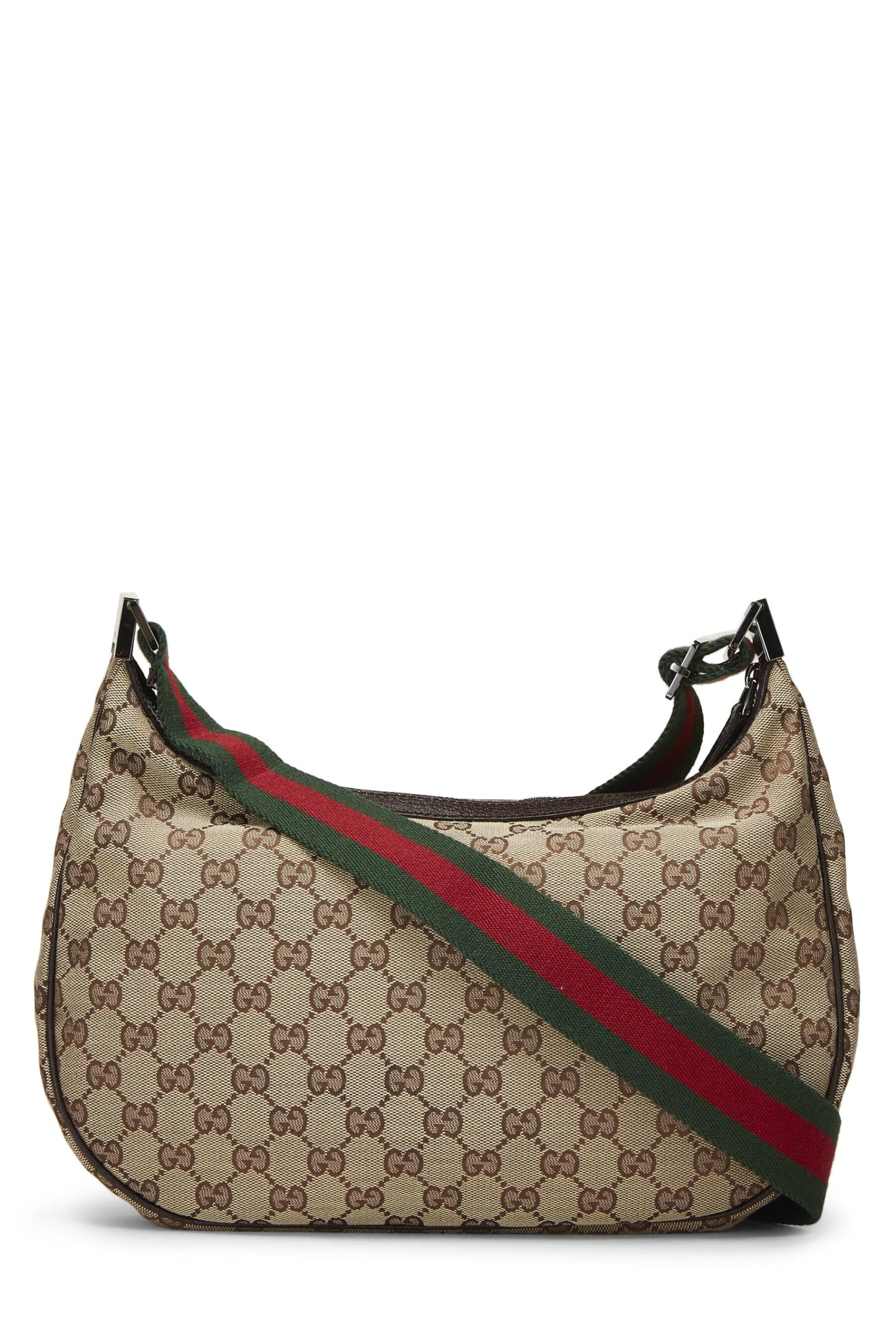 Gucci, sac messager en toile GG d'origine d'occasion, marron