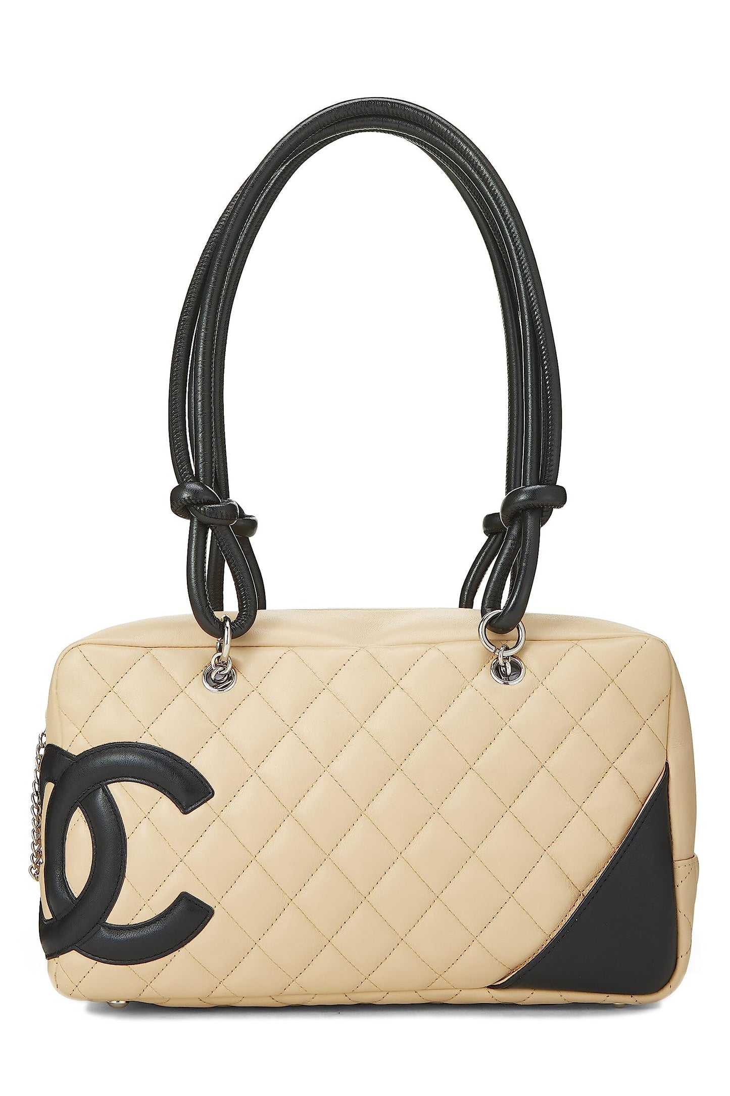 Chanel, Bowler Cambon Ligne en cuir de veau beige d'occasion, beige