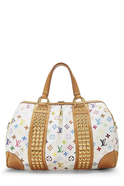 Louis Vuitton, Takashi Murakami x Louis Vuitton Blanc Monogram Multicolore Courtney MM, Blanc