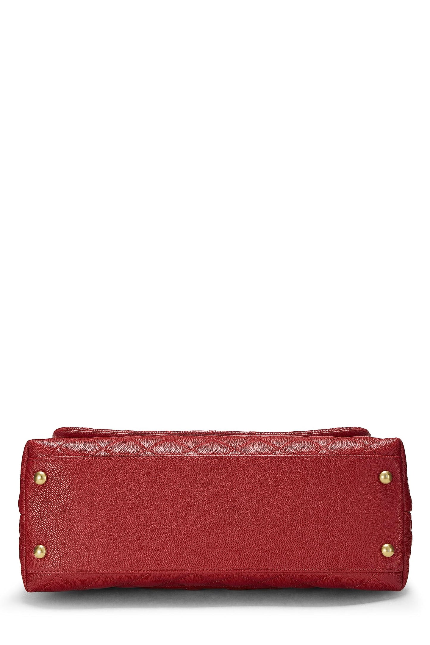 Chanel, Pre-Loved Red Caviar Coco Handle Bag Medium, Red