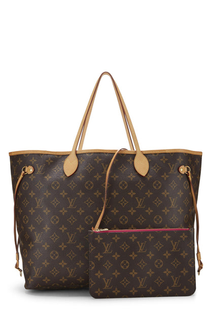 Louis Vuitton, Lona con monograma rosa Pre-Loved Neo Neverfull GM, Rosa