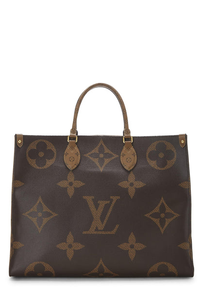 Louis Vuitton, Monogram Reversed Giant On The Go GM d'occasion, marron