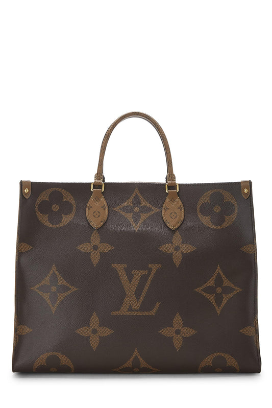 Louis Vuitton, Monograma invertido gigante On The Go GM de Pre-Loved, marrón