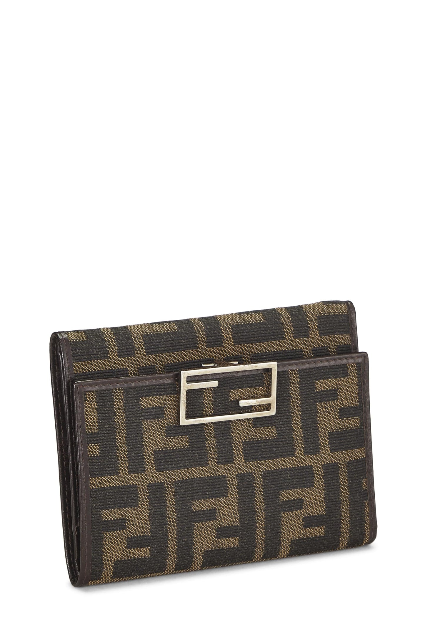 Fendi, Pre-Loved Brown Zucca Canvas Trifold Wallet, Brown