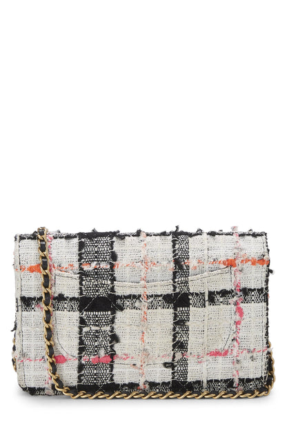 Chanel, Pre-Loved Multicolor Plaid Tweed Wallet on Chain (WOC), Multi