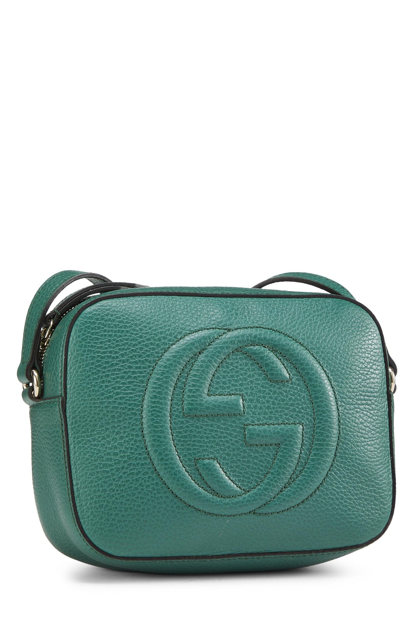 Gucci, Soho Disco de cuero granulado verde Pre-Loved, Verde