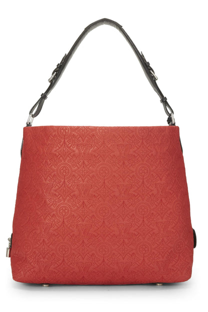 Louis Vuitton, Hobo PM de cuero Antheia con monograma rojo Pre-Loved, Rojo