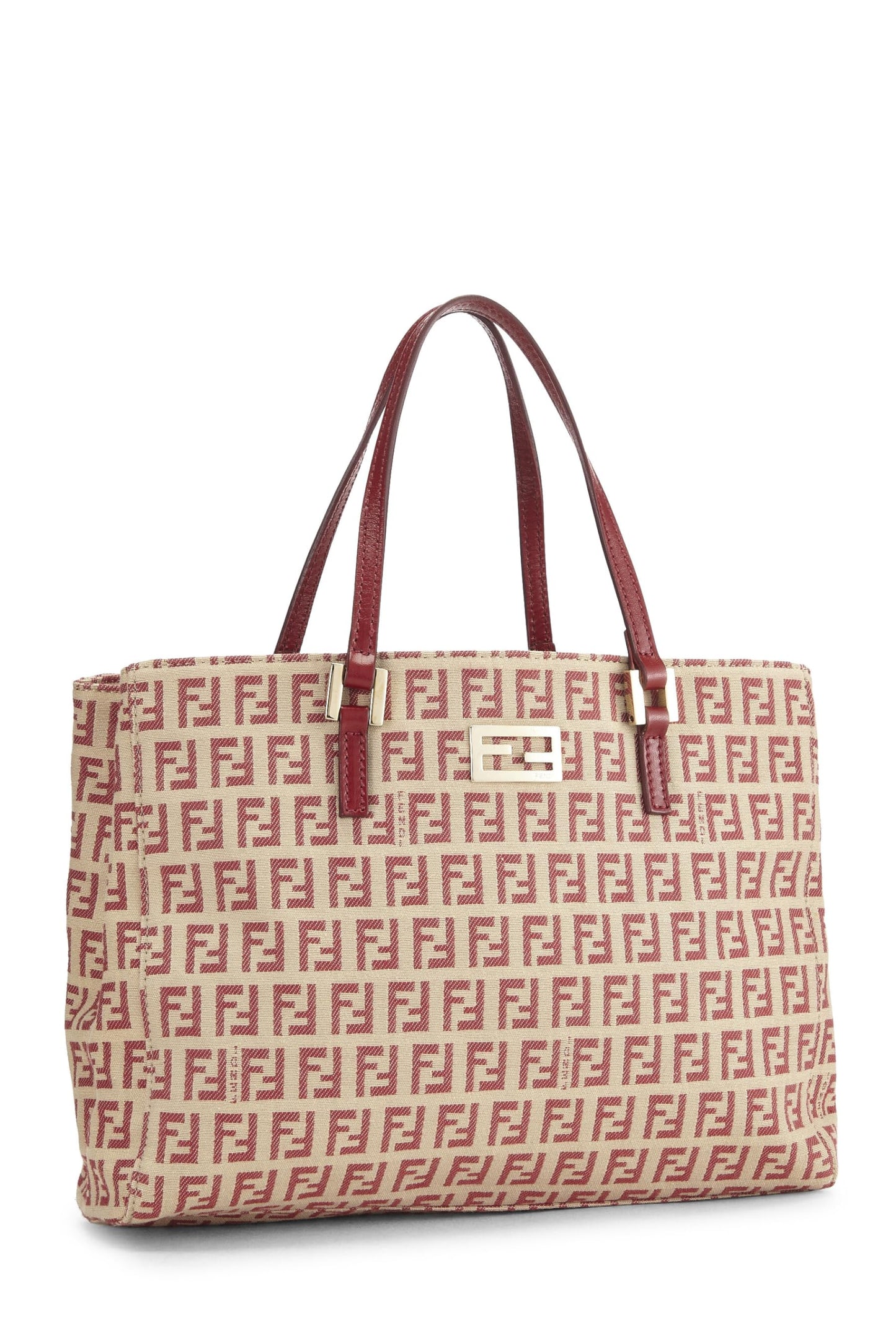 Fendi, sac fourre-tout Zucchino rouge d'occasion, petit modèle, rouge