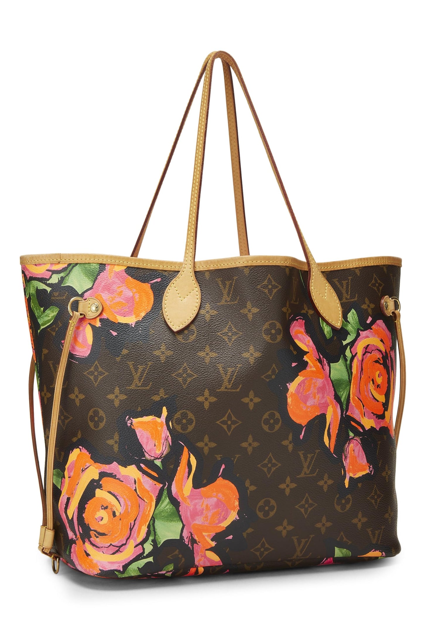 Louis Vuitton, Stephen Sprouse x Louis Vuitton Monogram Canvas Roses Neverfull MM, Marron