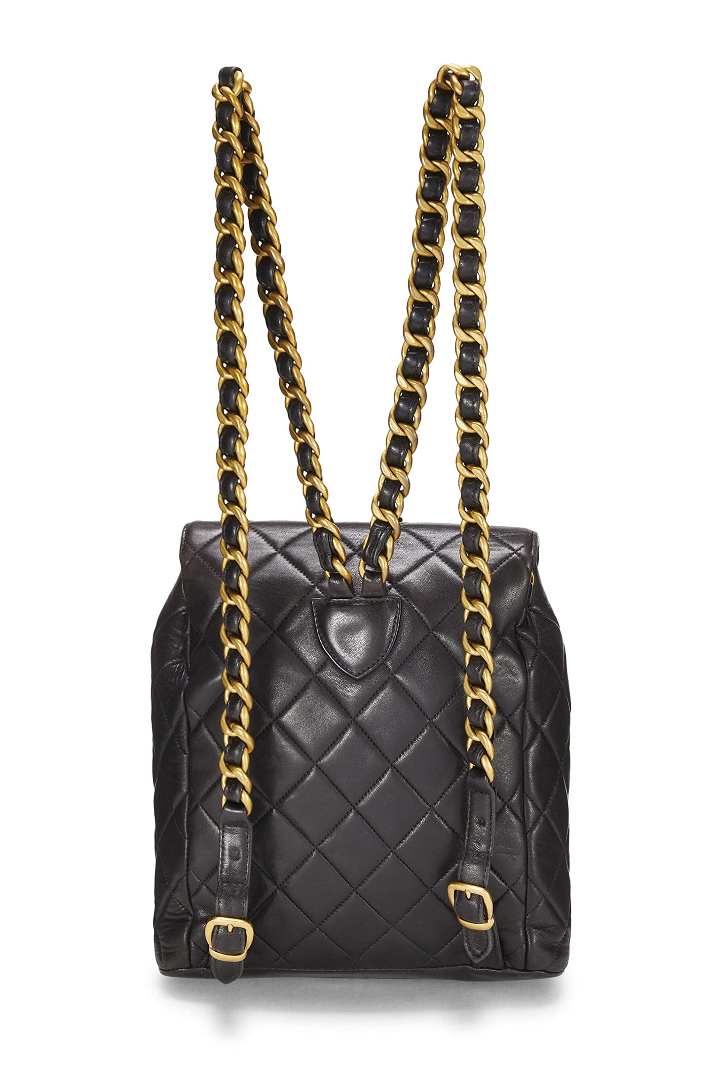 Chanel, Pre-Loved Black Quilted Lambskin Classic Backpack Medium, Black