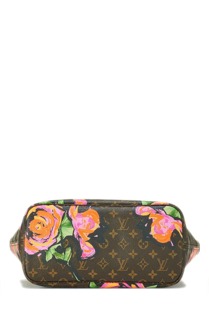 Louis Vuitton, Pre-Loved Stephen Sprouse x Louis Vuitton Monogram Canvas Roses Neverfull MM, Brown