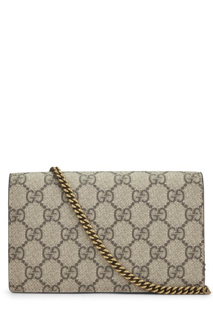 Gucci, pochette convertible mini en toile GG Supreme Cherry d'origine d'occasion, rouge