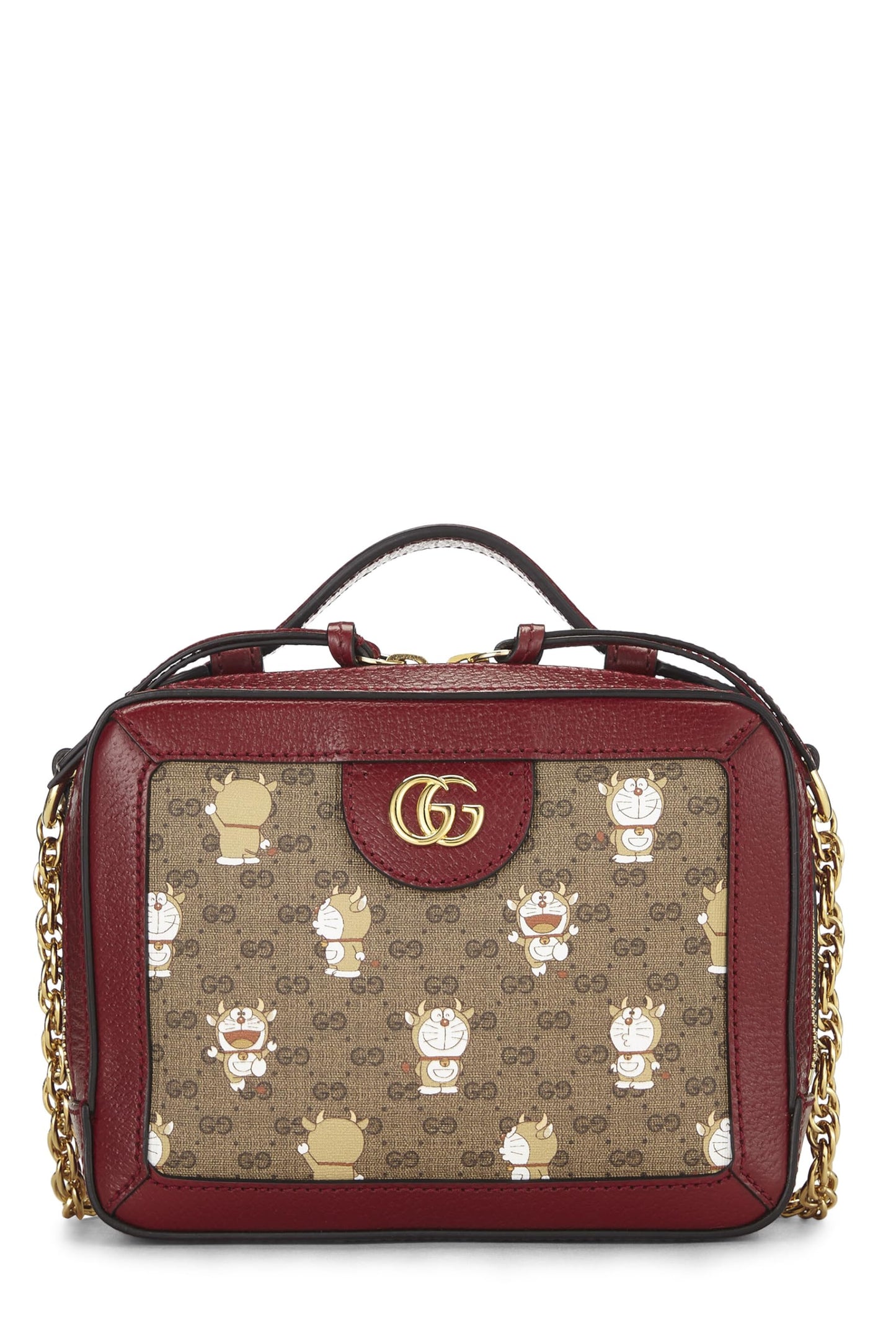 Gucci, sac pour appareil photo en toile enduite Doraemon x Gucci d'occasion, rouge