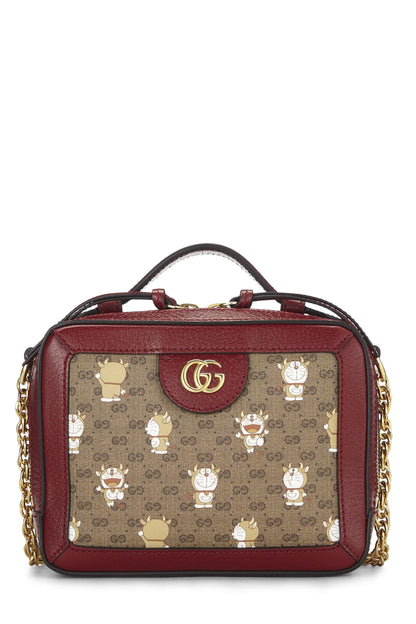 Gucci, sac pour appareil photo en toile enduite Doraemon x Gucci d'occasion, rouge