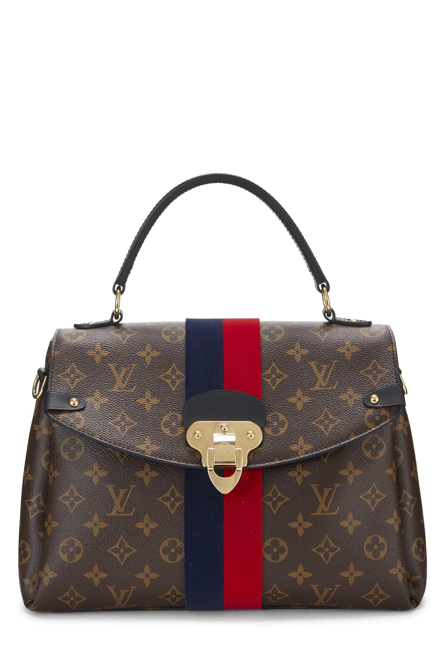 Louis Vuitton, Georges MM rayé en toile Monogram d'occasion, rouge