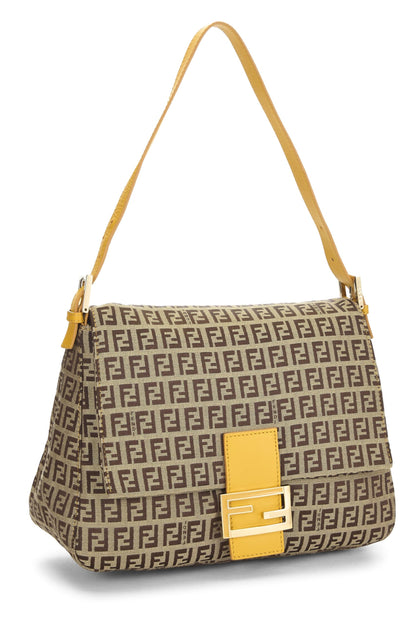 Fendi, Pre-Loved Yellow Zucchino Canvas Mama, Amarillo