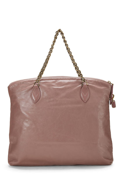 Chanel, Pre-Loved Pink Leather Cuir Boudoir MM, Pink