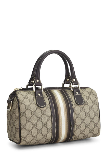 Gucci, sac Boston Joy en toile suprême GG d'origine d'occasion, marron