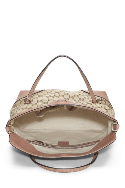 Gucci, sac à main Bree en toile GG rose d'occasion, rose