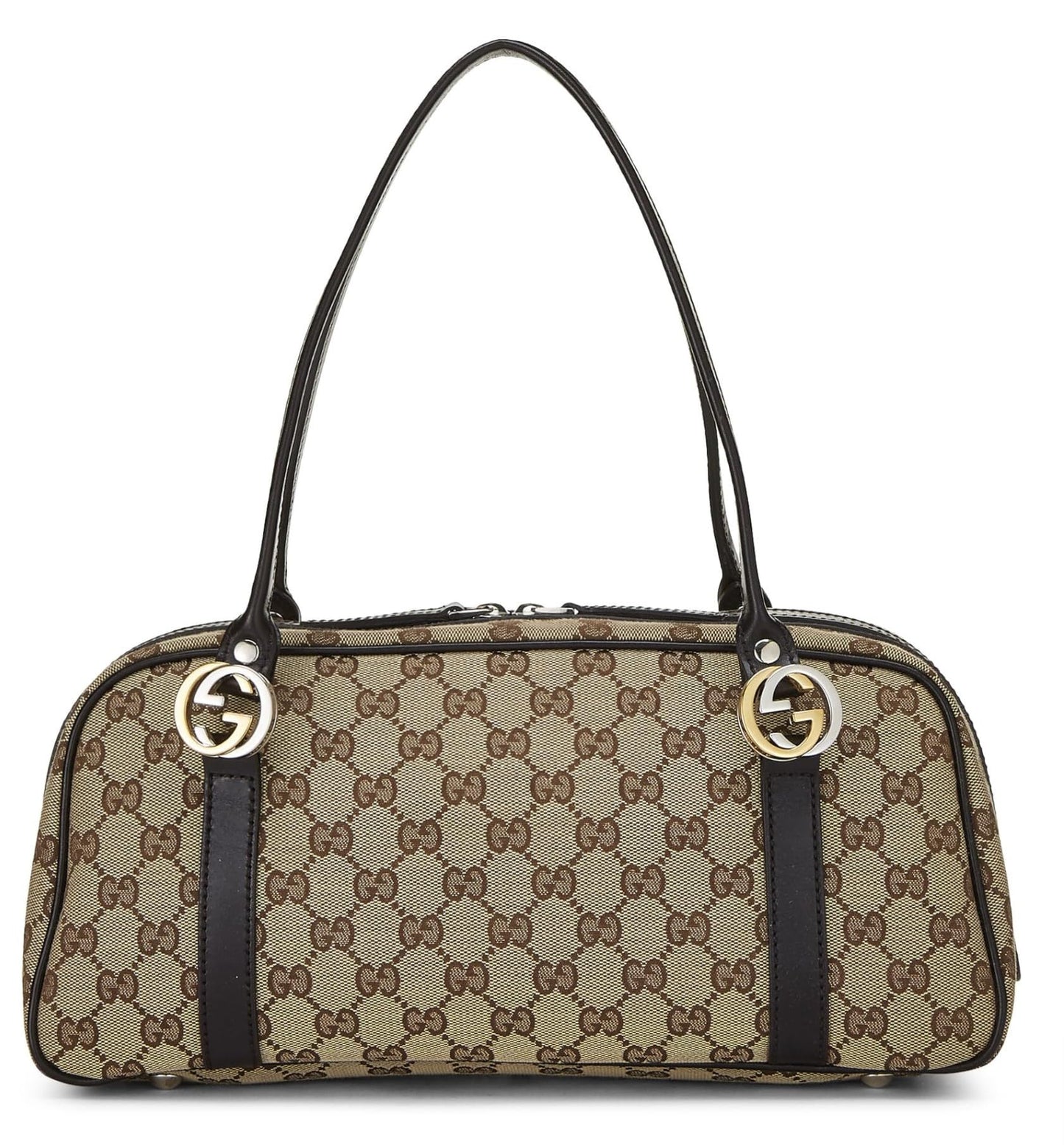 Gucci, sac Boston Twins en toile GG d'origine d'occasion, noir