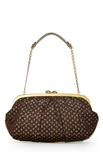 Louis Vuitton, Pre-Loved Limited Edition Brown Monogram Satin Aumoniere, Brown